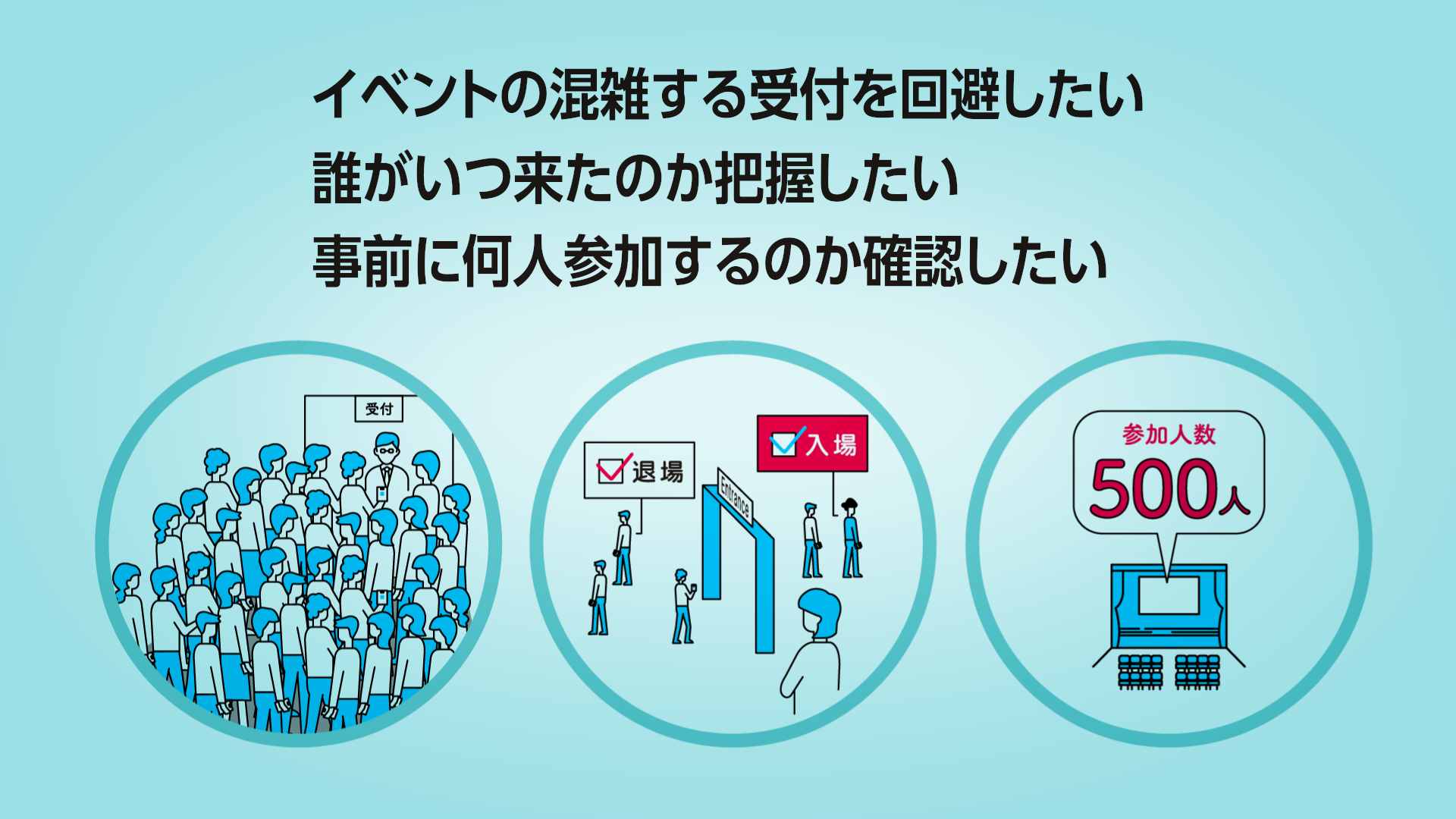 イベント・セミナーに！QRコード・スマホ使用、非接触の受付システム